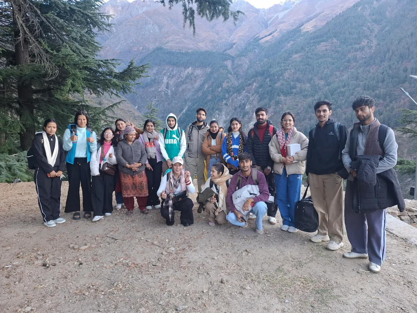 Mountain trekking trail